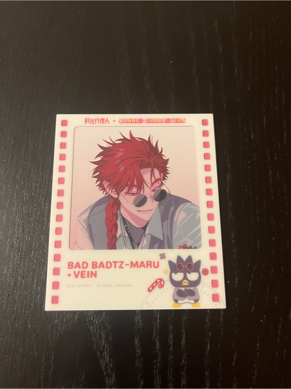 Sanrio x Link Click Vein Bad Badtz-Maru Acrylic Photocard 78x92mm